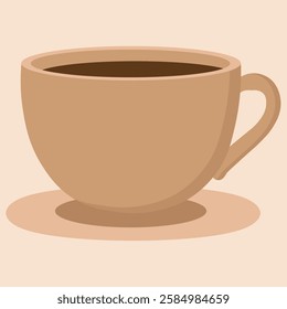 Flat Vector Illustration of Coffee Cup
