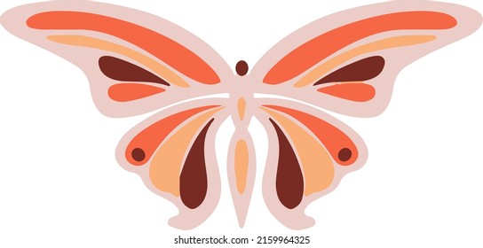 Ilustración vectorial plana. Colección de mariposas exóticas, libélulas y polillas. Insectos voladores tropicales con alas inusuales. Elementos de diseño decorativos