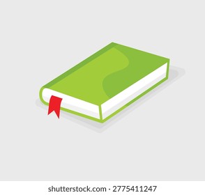 Flat vector illustration of a color book. Simple cartoon doodle with soft shapes.