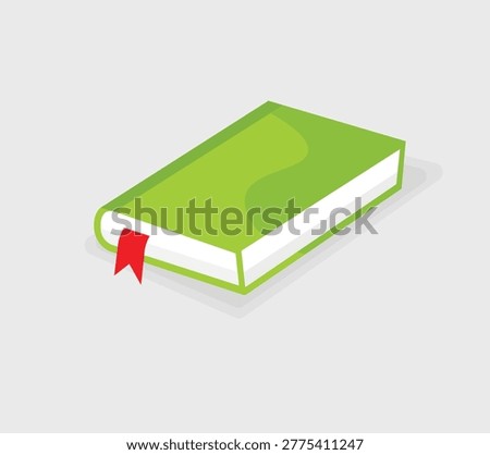 Flat vector illustration of a color book. Simple cartoon doodle with soft shapes.