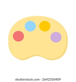 Flat Vector Illustration of Artist’s Color Palette 