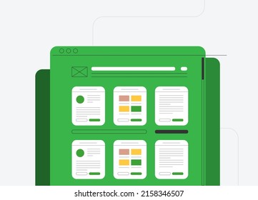 Flat vector illustration communication with production agency