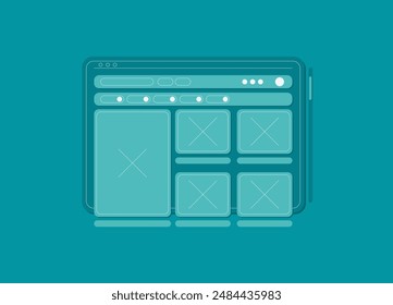 Flat vector illustration communication with production agency
