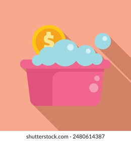 Flat vector illustration concept of money laundering through offshore accounts and shell companies as an illegal financial activity involving corruption. Fraud. And bribery