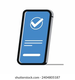 concepto de ilustración de vector plana pago en línea exitoso, pantalla de información de impuestos de bil vector 