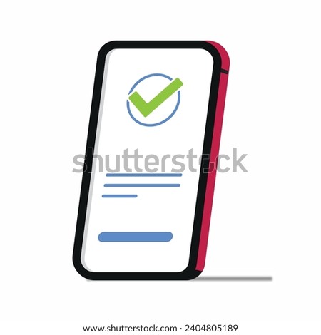 flat vector illustration concept online payment succeed, bil tax information screen vector 
