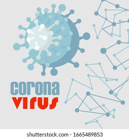 ilustración vectorial plana de una infección por el virus de la corona