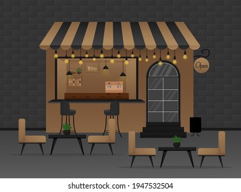 Flat vector illustration. Cozy room interior. Interior design. Cartoon people vector illustration.