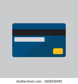 Flat vector illustration of credit card