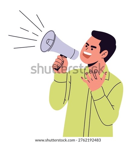 Flat vector illustration depicting angry people expressing frustration, arguments, and emotional outbursts. Characters shouting, pointing, using a megaphone, and reacting to stressful situations, including phone-related anger. Modern minimal style with bold expressions, ideal for mental health topics, conflict communication, stress, and social issues.