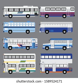 flat vector illustration design of retro old bus