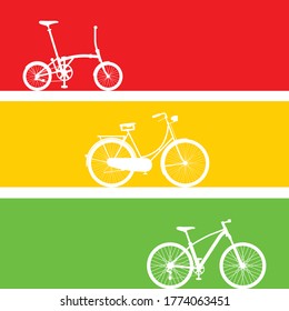 flat vector illustration design of simple bicycle