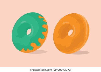 flat vector illustration of donuts.