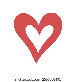 Flat vector illustration doodle hearts hand drawn. Hearts pattern for Valentine's Day.