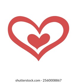 Flat vector illustration doodle hearts hand drawn. Hearts pattern for Valentine's Day.