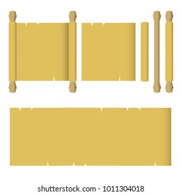 Flat Vector Illustration: Egyptian Scroll