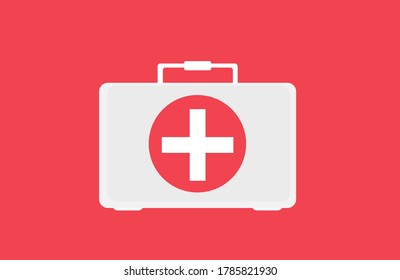 Ilustración vectorial plana de la bolsa de emergencia.