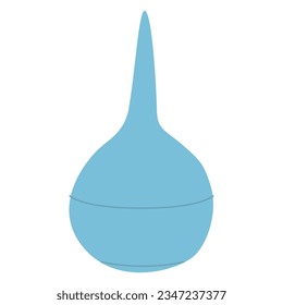 Ilustración vectorial plana de un enema aislado en un fondo blanco.
