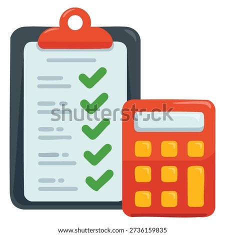 Flat vector illustration of estimate icon ideal for pricing calculation budgeting financial assessment and project planning design visuals