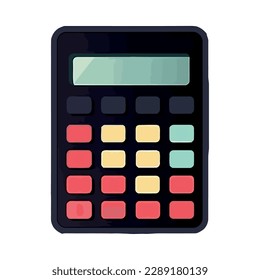 flat vector illustration of finance calculator icon isolated