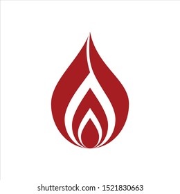 flat vector illustration flame icon for graphic and web design. isolated fire icon with a white background.