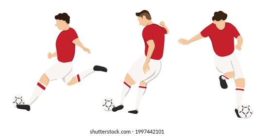 flat vector illustration of football player