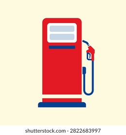 Flat Vector Illustration of Gas Station Pump