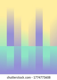 Flat vector illustration with geometric abstract shapes for banner flyer or website modern minimalist design
