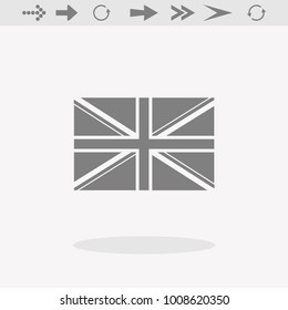 flat vector illustration of Great Britain flag