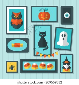 Flat vector illustration for Halloween holiday