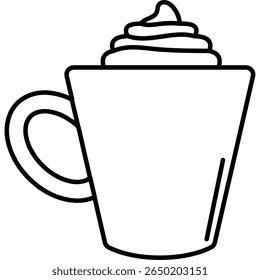 Ilustração de vetor plano de uma xícara de café quente com aumento de vapor