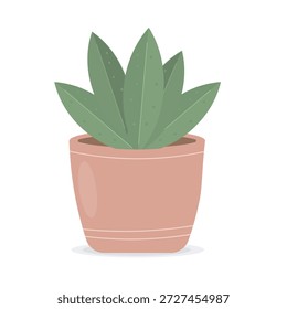 Flat Vector Illustration of Houseplant