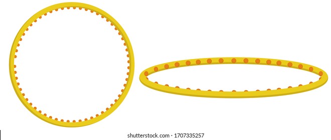 Flat vector illustration: hula hoop.