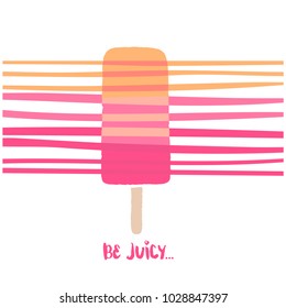 Flat vector illustration - ice cream