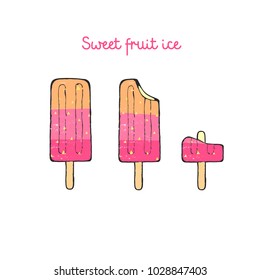 Flat vector illustration - ice cream