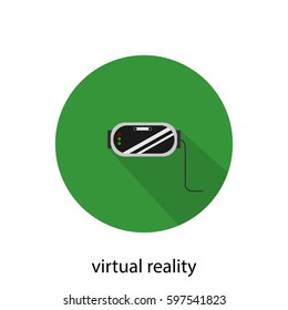 Flat vector illustration icon logo of Virtual Reality Glasses. Set of collection.