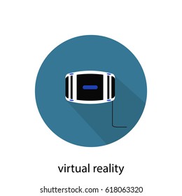 Flat vector illustration icon logo of Virtual Reality Glasses. Set of collection.