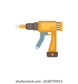 Flat vector illustration of an industrial glue gun