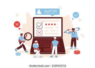Flat Vector Illustration Isolated Feedback Vector Stock Vector (Royalty ...