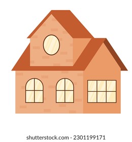 ilustración vectorial plana de la gran casa de campo