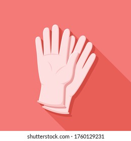 Flat Vector Illustration Of Latex Gloves used to Prevent Coronavirus and other Infections