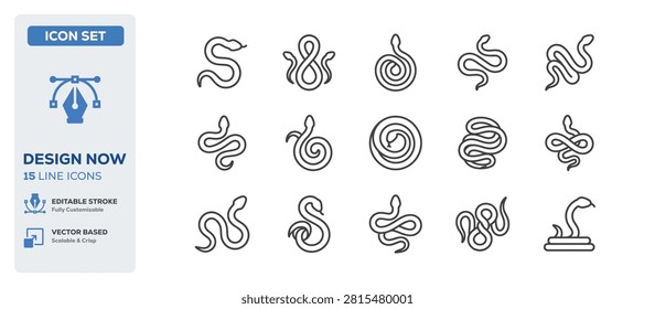 flat vector illustration line art icon bundle set design covering crawling green caterpillars wild nature worms squirming bugs outdoor wildlife biology and creepy insects