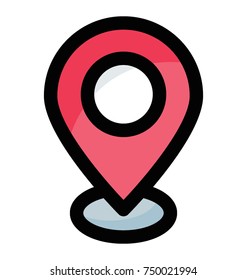 
Flat vector illustration of location pin
