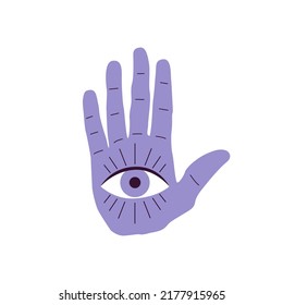 Flat Vector Illustration Magical Occult Hands Stock Vector (Royalty ...