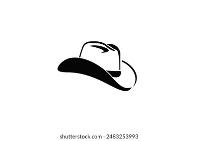 Flat vector illustration of a male top hat on a white background	