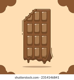 Ilustración vectorial plana del chocolate fundido por Camhiu
