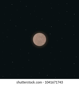 Flat vector illustration of Mercury.