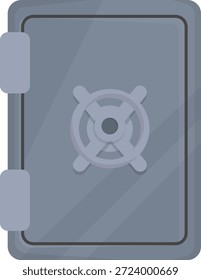 Flat Vector Illustration von Metall-Sicherheits-Safe-Boxen für den Schutz von Reichtum und persönlichen Vermögenswerten