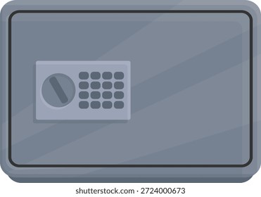 Flat Vector Illustration von Metall-Sicherheits-Safe-Boxen für den Schutz von Reichtum und persönlichen Vermögenswerten