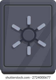 Flat Vector Illustration von Metall-Sicherheits-Safe-Boxen für den Schutz von Reichtum und persönlichen Vermögenswerten